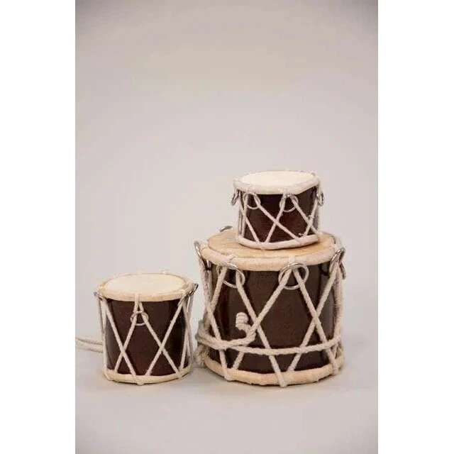 Ib Laursen Brun dekorativ tromme 7 cm