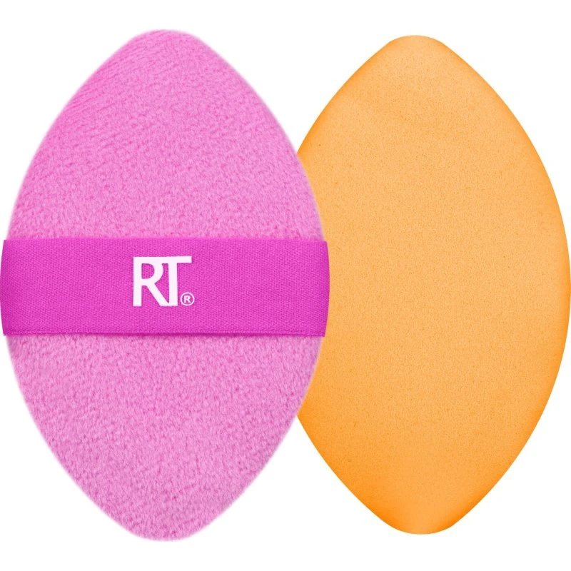 Real Techniques Miracle 2-i-1 Powder Puff Duo, Pink/Orange