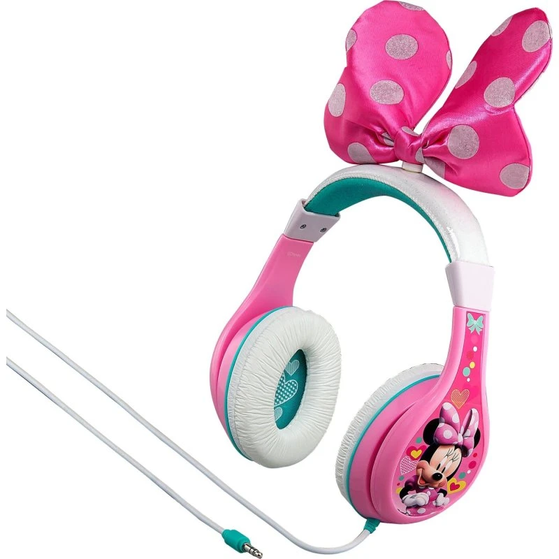 Disney Minnie Mouse Over-ear Høretelefoner med Volume Limiter (Pink/Hvid)