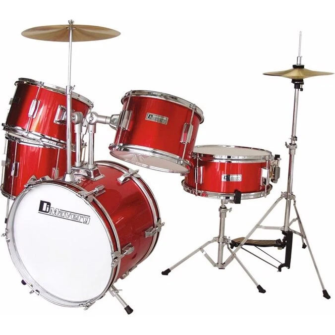 Dimavery JDS-305 Børnetrommesæt 5-delt, Rød