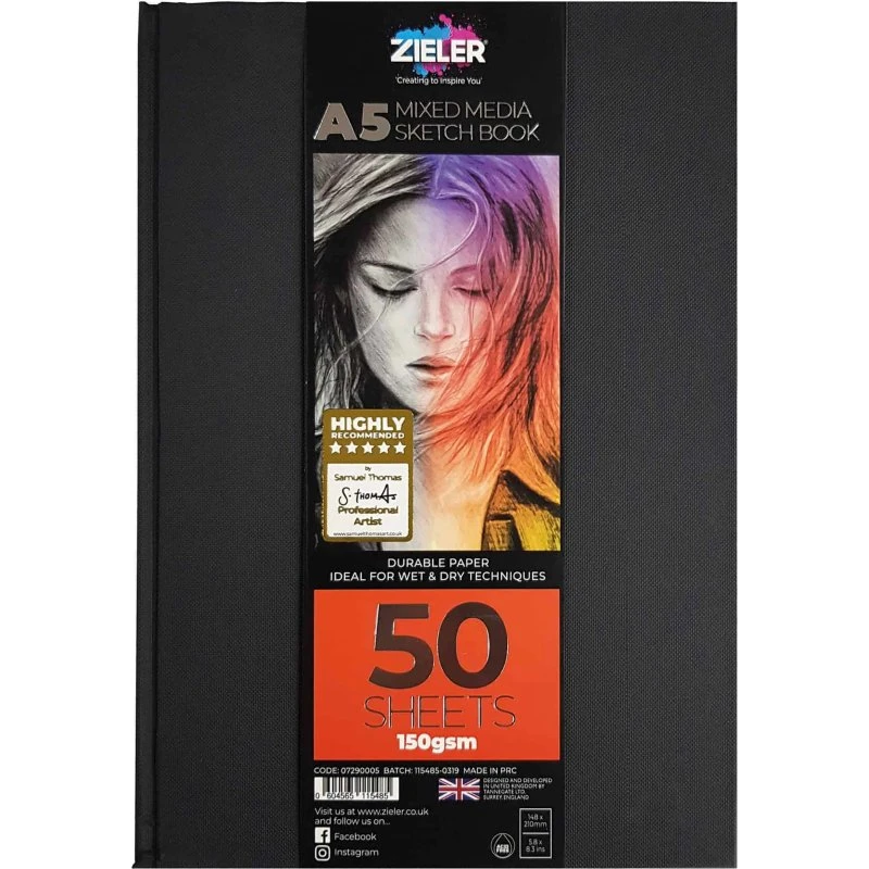 Zieler Skitsebog A5 150 g/m² – 50 sider