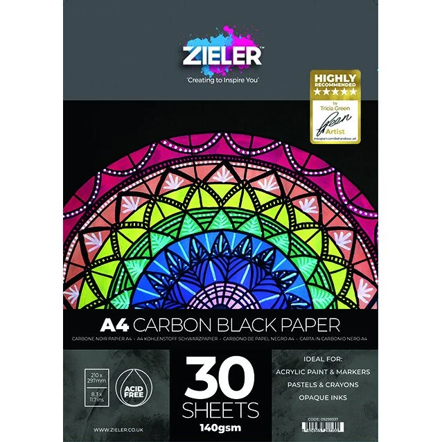 Zieler Sort Papirblok A4 140 g/m² - 30 ark