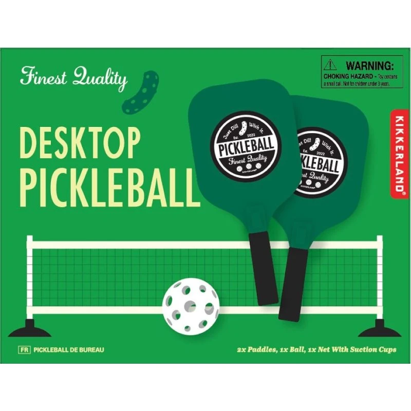 Kikkerland Bord-Pickleball sæt med net, 2 bat og bold