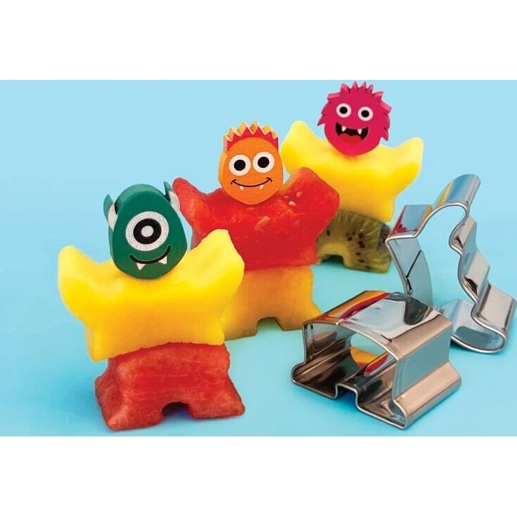 Kikkerland Frugtskæresæt med Monsterudstikkere