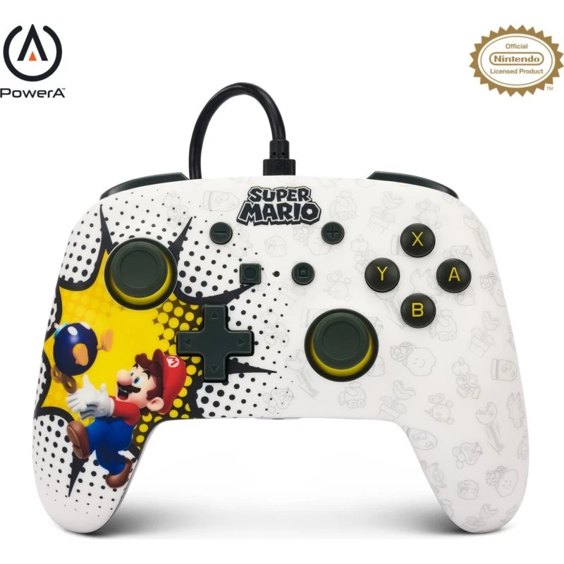 PowerA Enhanced kablet controller til Nintendo Switch – Bob-omb Blast