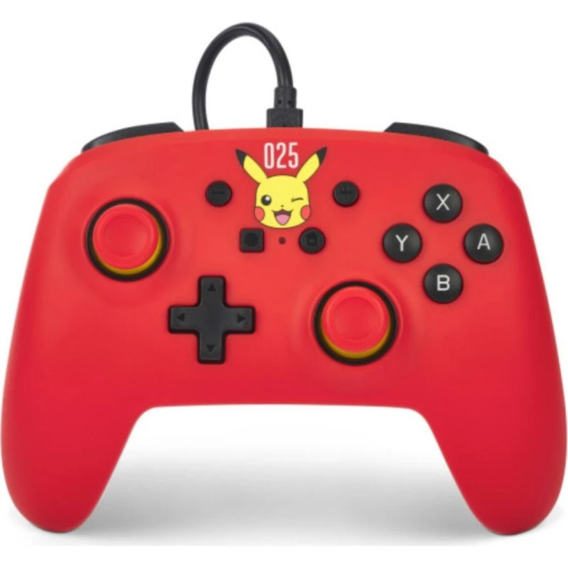 PowerA kablet Nintendo Switch-controller – Laughing Pikachu, rød
