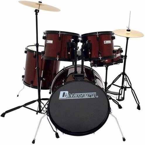 Dimavery DS-200 vinrødt 5-delt trommesæt (komplet)