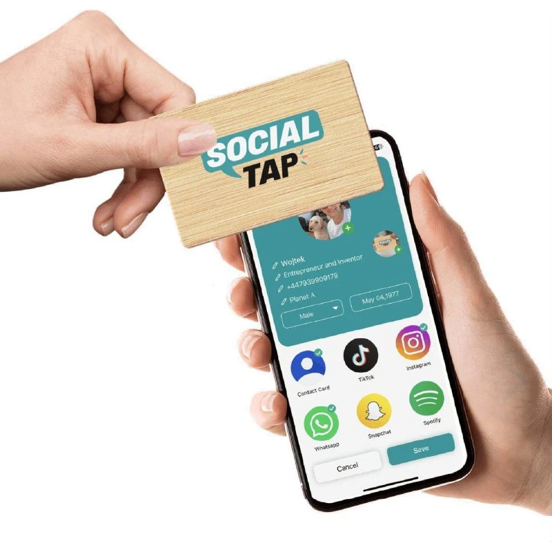Mikamax Visitkort med NFC – Bambus