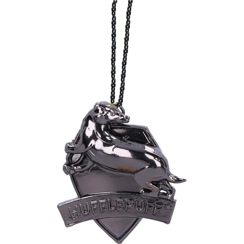 Nemesis Now Harry Potter Hufflepuff Crest julepynt, sølv, 6 cm