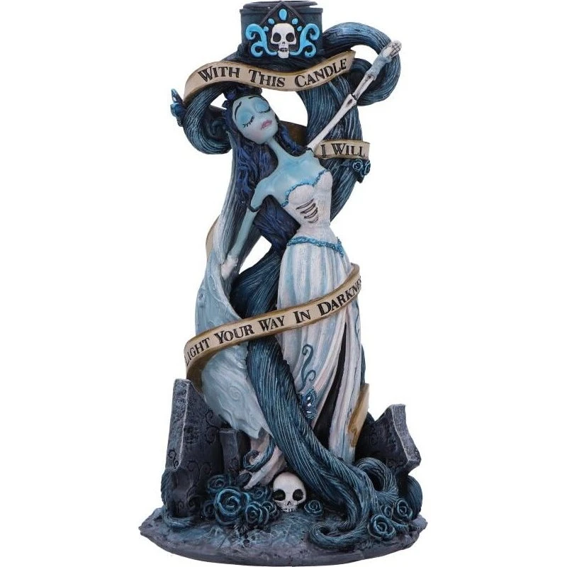 Nemesis Now Corpse Bride 'With This Candle' Lysestage