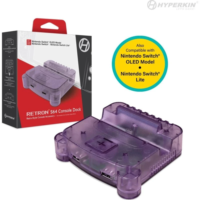 Hyperkin RetroN S64 Dock til Nintendo Switch – Purple (kablet)