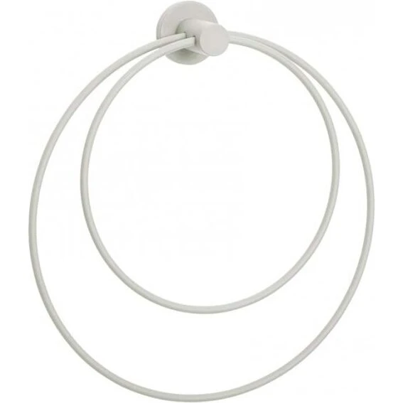 Hübsch Loop håndklædeholder, grå jern H26 Ø23 cm