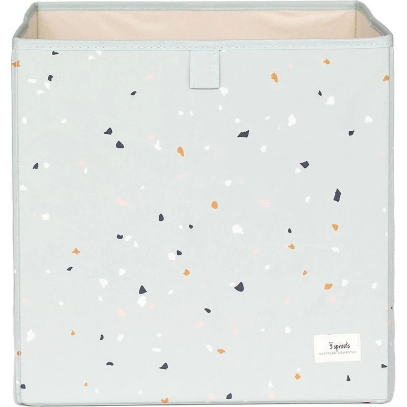 3 Sprouts Opbevaringskasse Terrazzo Grøn 33x33x33 cm