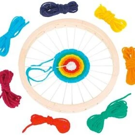 Væveramme i træ, rund Ø18 cm