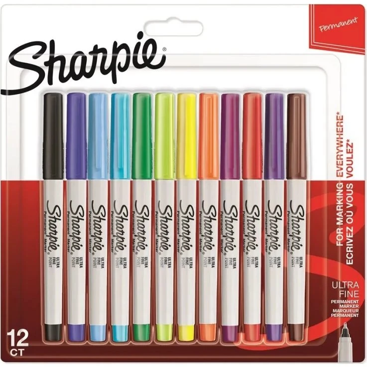 Sharpie Ultra Fine Permanent Marker – 12 farver