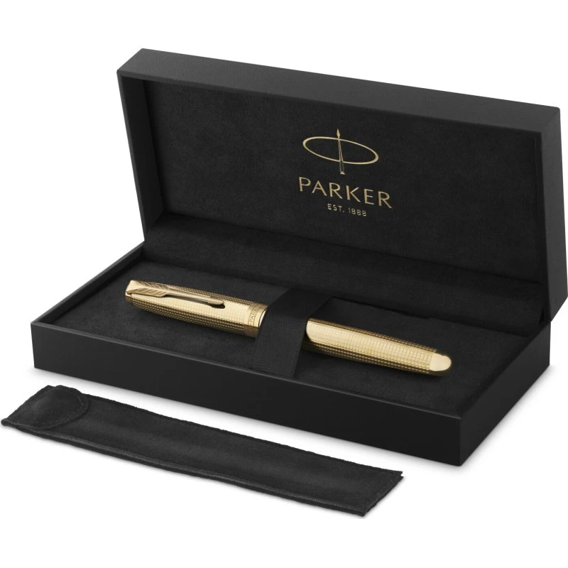 Parker Sonnet Ciselé Special Edition fyldepen, guldfinish, 18k M