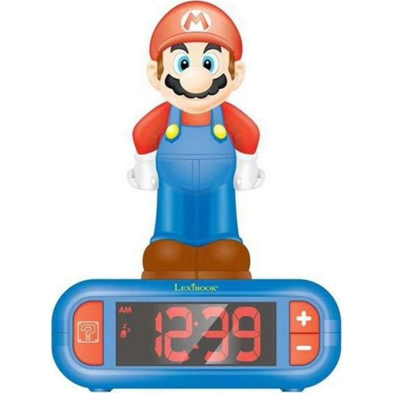 Lexibook Mario digitalt vækkeur med 3D-figur, lys og lyd