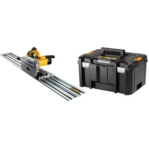 Dewalt DWS520KTR-QS dyksav 55 mm m/1,5m skinne & TSTAK