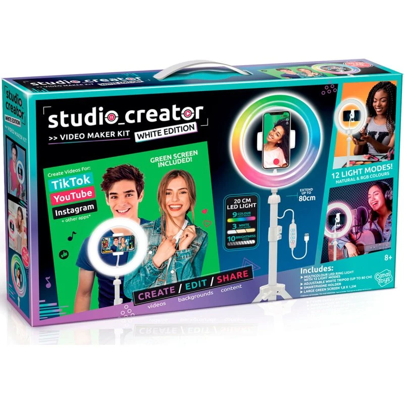 Studio Creator Video Maker Kit – Greenscreen, lampe og tripod