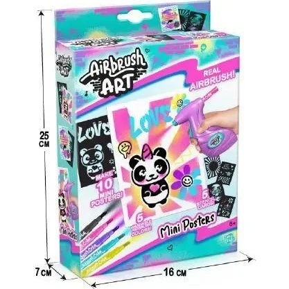 Airbrush Art Mini Poster Sæt (Hvid)