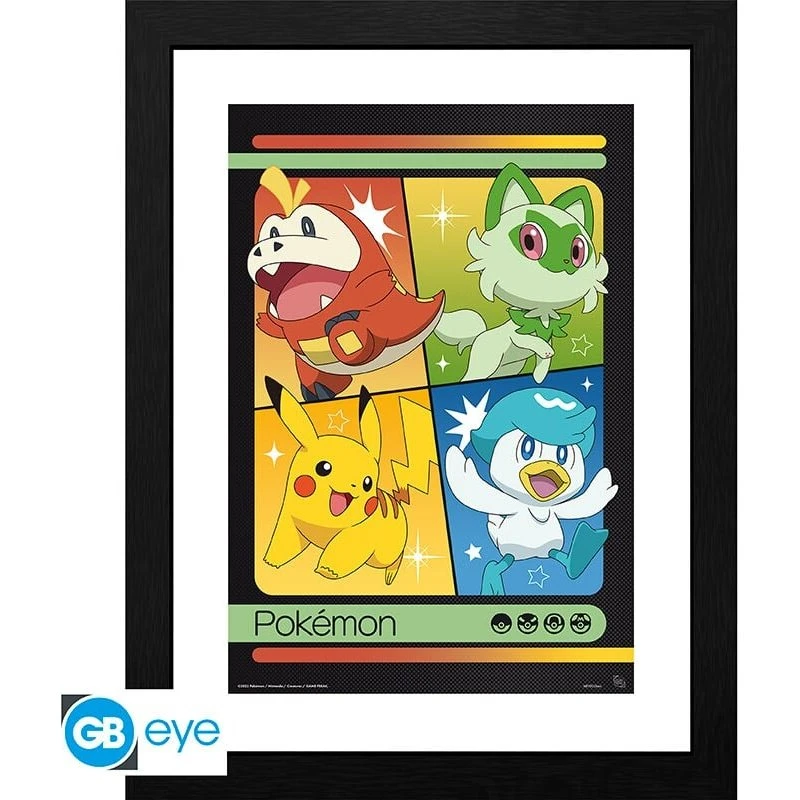 ABYstyle Pokémon Scarlet & Violet Starters indrammet tryk 30,5x40,6 cm