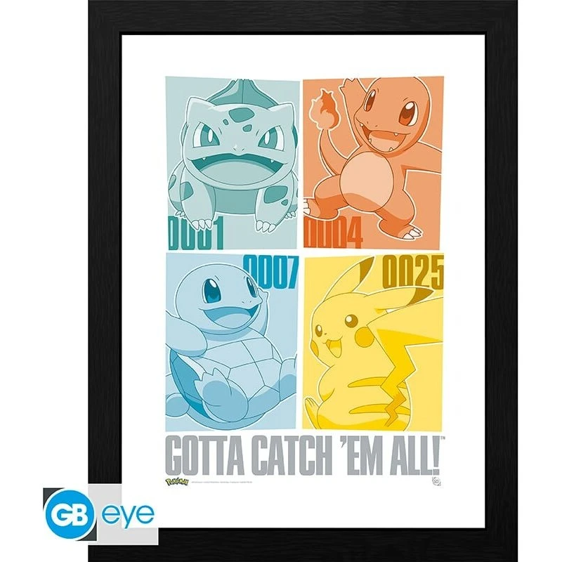 ABYstyle Pokémon indrammet billede Pikachu & Kanto 30,5×40,6 cm
