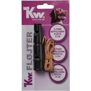 KW Benfløjte to-tonet, sort, stor (8 cm)