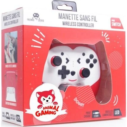 Trade Invaders Doggy - Trådløs Switch-controller til børn, Rød