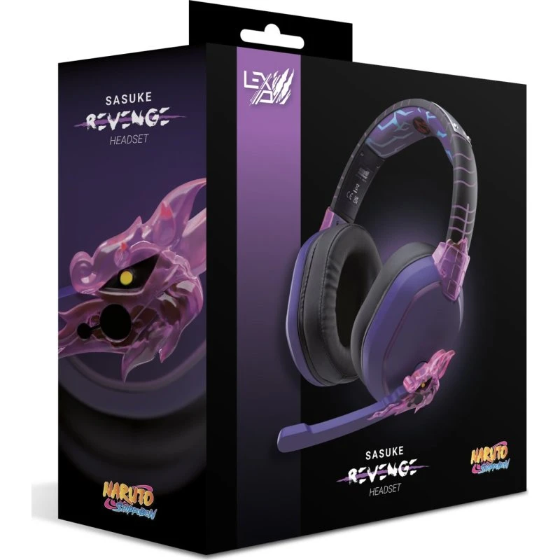 Lexip x Tsume Sasuke Revenge (Naruto) Trådløst/kablet headset - Sort/Lilla