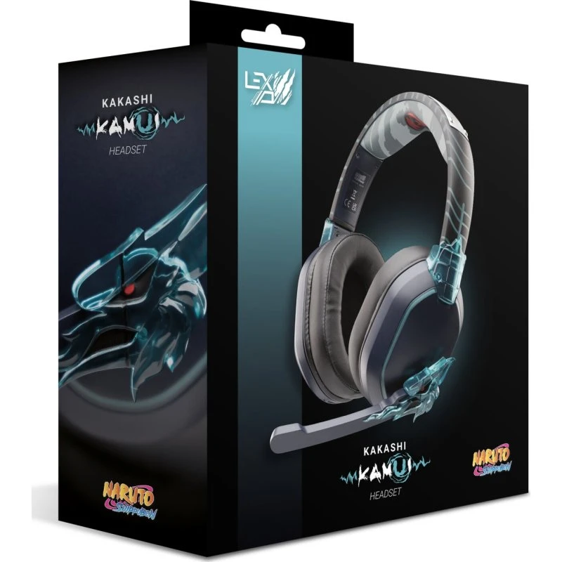 Lexip x Tsume Naruto Shippuden Kakashi Headset — trådløs/kablet, Sort/Blå