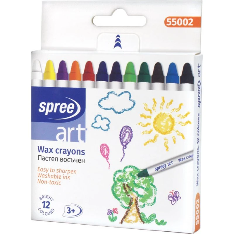 Spree Vokskridt - 12 farver