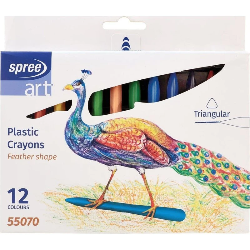 Spree Farvekridt - Trekantede, 12 stk.