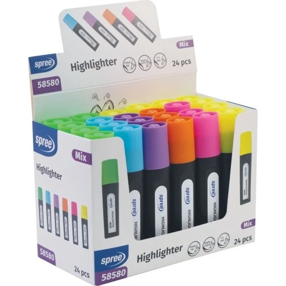 SPREE Overstregningspen 1–6 mm, 24 stk.