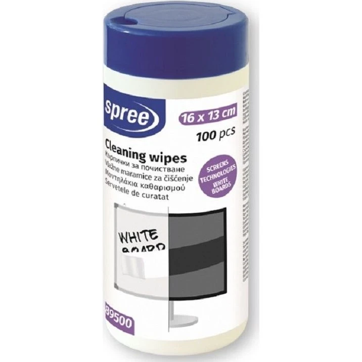 SPREE Renseservietter 16x13 cm, 100 stk til skærm & whiteboard