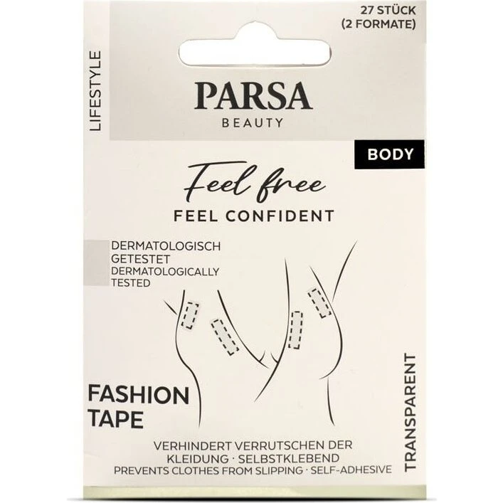 PARSA Fashion Tape 27 stk. – Gennemsigtig
