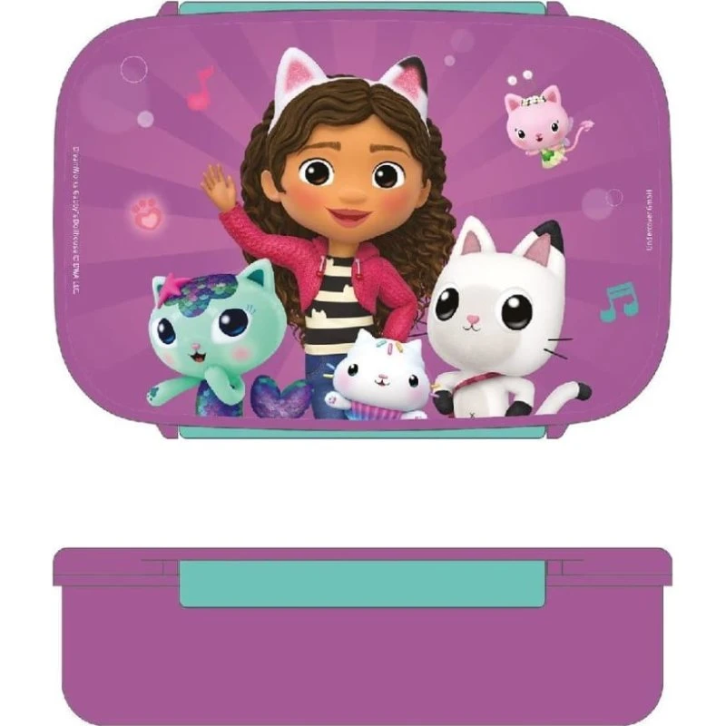 Gabby's Dollhouse madkasse 18 x 13,5 x 6 cm - lilla/mint