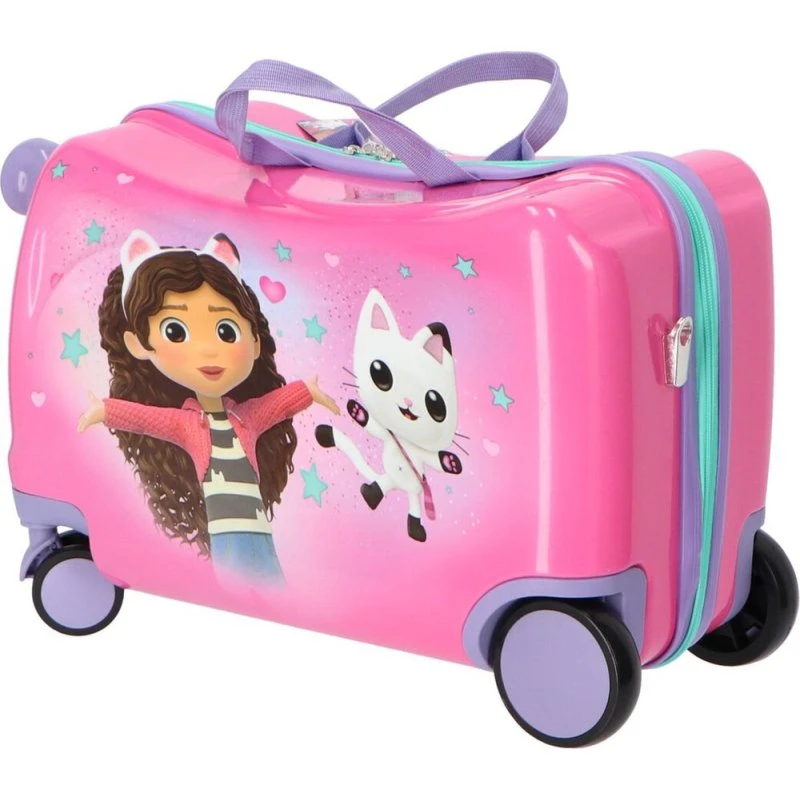 Gabby's Dollhouse ride-on kuffert med 4 hjul