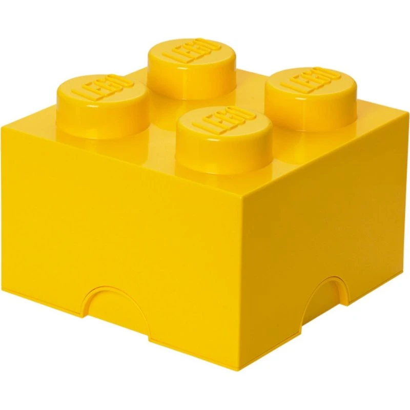 LEGO 4-knops opbevaringsklods, gul (stabelbar)