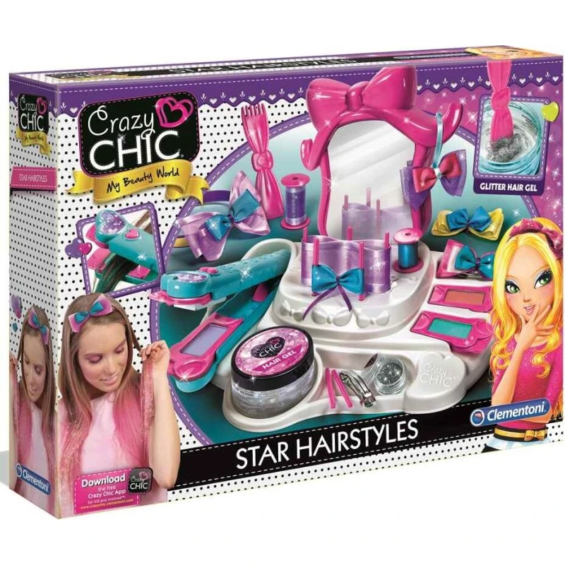 Clementoni Superstar Hairstyles Crazy Chic - Frisørlegetøj