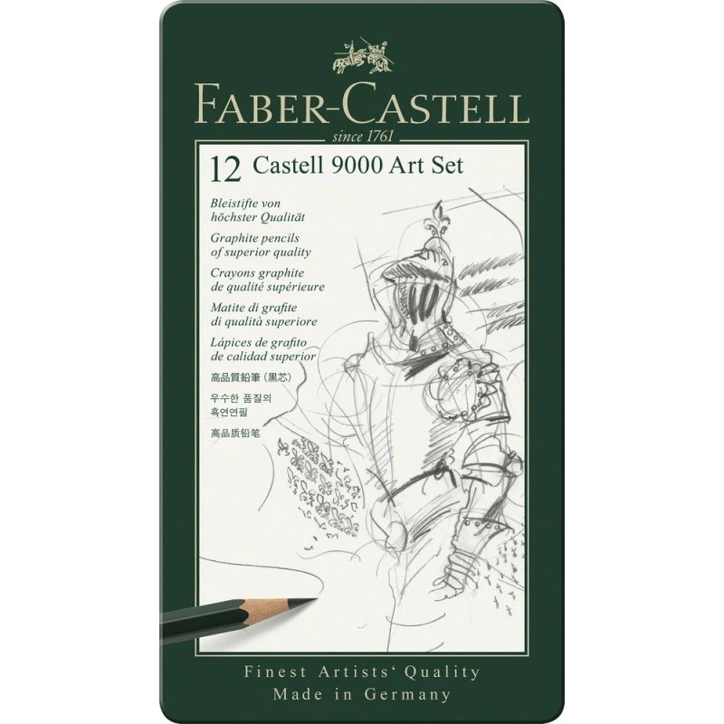 Faber-Castell 9000 blyantsæt 12 stk (8B–2H)