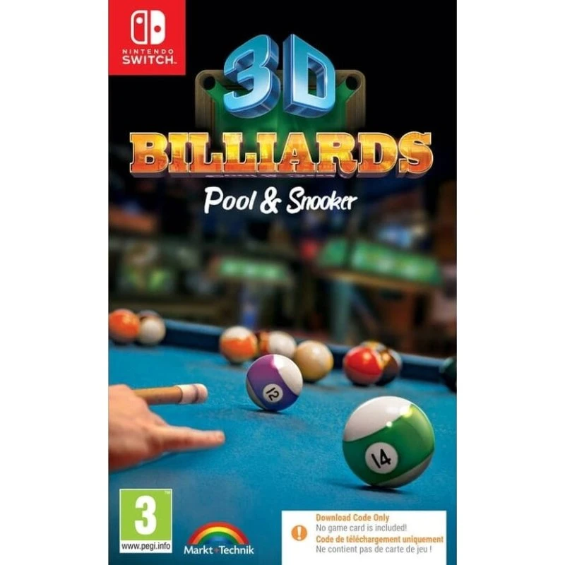3D Billiards: Pool & Snooker – Nintendo Switch (kode i boks)