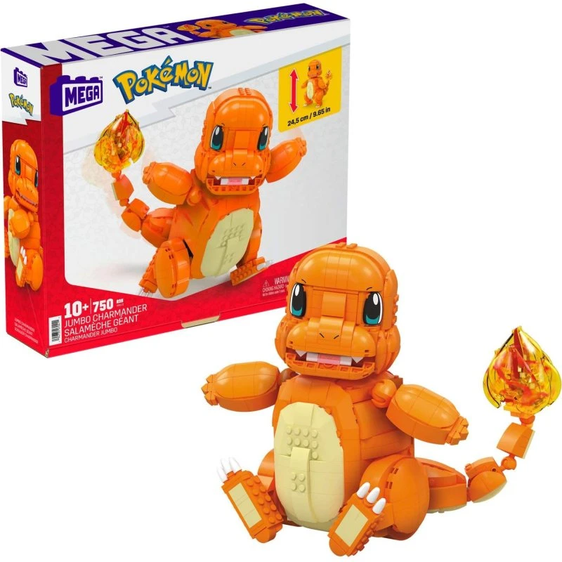 Pokémon Jumbo Charmander byggesæt, 23 cm, 750 dele