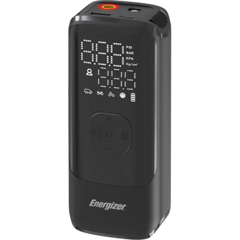 Energizer PAC4000 bærbar luftkompressor & powerbank 4000 mAh, sort
