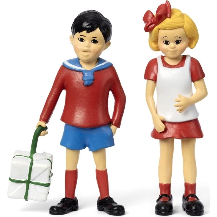 Pippi Langstrømpe: Tommy & Annika figursæt, 8 cm