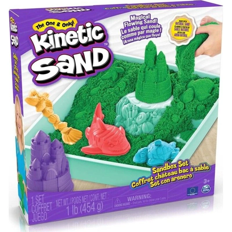 Kinetic Sand Sandbox-sæt - Grøn