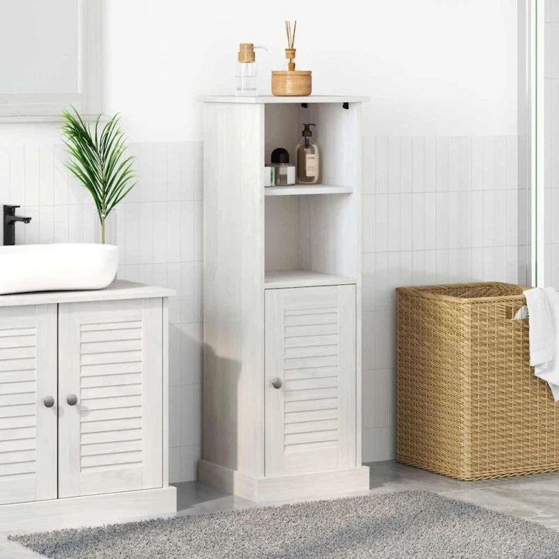 vidaXL Badeværelsesskab VIGO Hvid/Antik hvid 37 x 34 x 110 cm