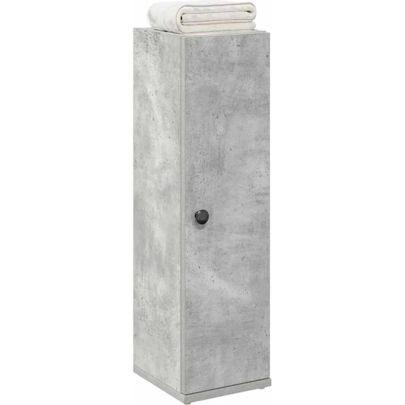 vidaXL badeværelsesskab m. rulleholder 20,5x22x72 cm, betongrå