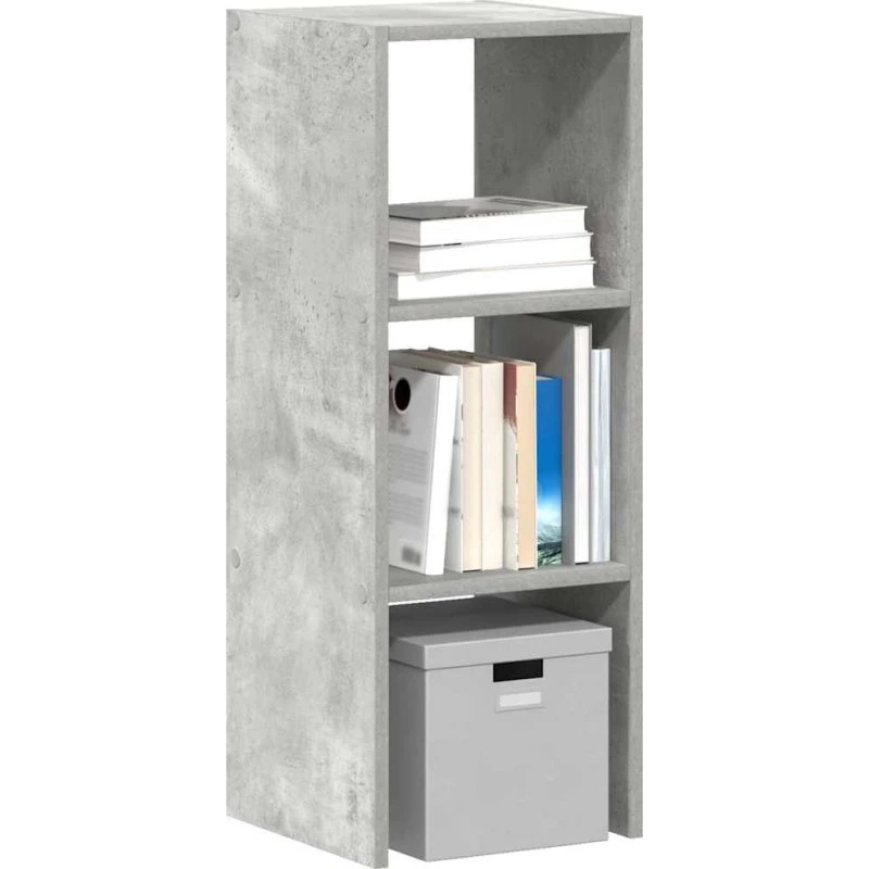 vidaXL bogreol stabelbar 30x30x80 cm konstrueret træ betongrå