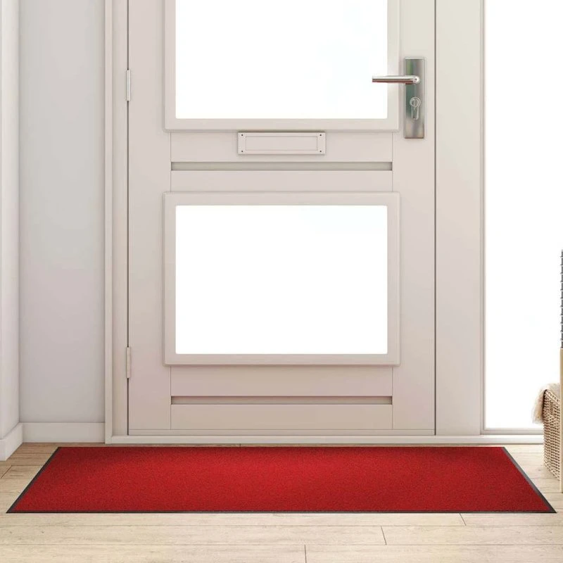 vidaXL Dørmåtte 90 x 150 cm Rød/Sort – Polypropylen & Vinyl