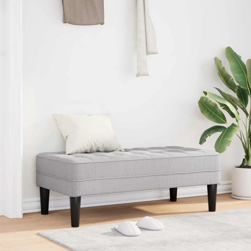 vidaXL bænk med pude Skygrå 113 x 57 x 39 cm Stof